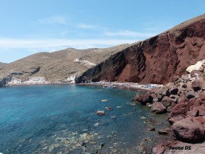 thira,fira santorini,akrotiri,czerwona plaża